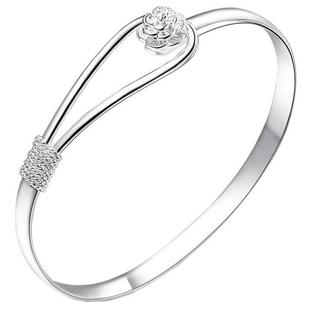 Trendy Classy Silver Cuff Bangle – Accessories Online in Pakistan | Hanaya