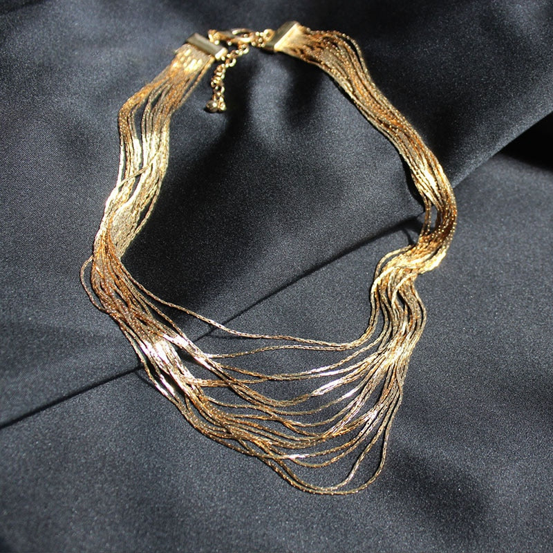 Trendy Classy Multi Layered Elegant Royal Necklace For Girls