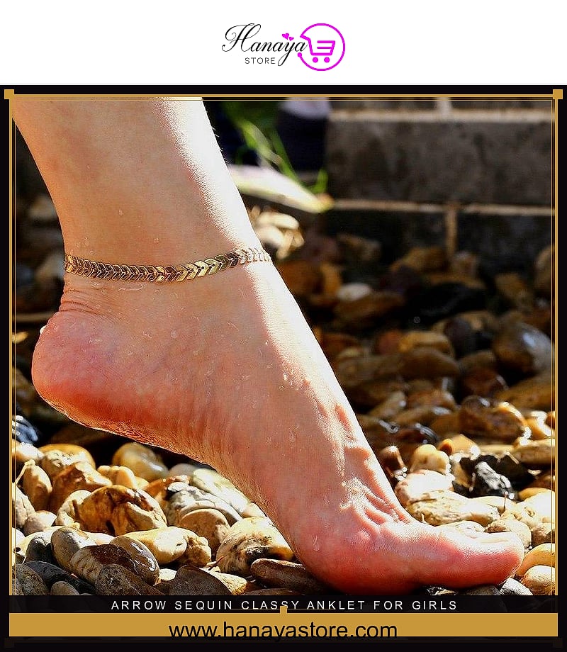 Arrow Sequin Classy anklet for girls stylish anklet for girls – anklet Online in Pakistan | Hanaya