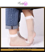 Mother & Baby Women Breathable Trendy Fishnet Sock Hollow Net women socks pair women socks fancy socks for women women soc...