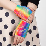Fishnet Lace Hollow Till Wrist Elasticity Gloves Fashionable Women Gloves – Close Up – Accessories | Hanaya Pakistan