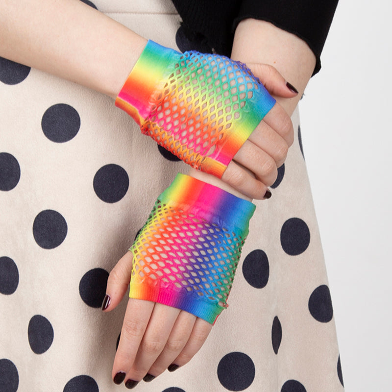 Fishnet Lace Hollow Till Wrist Elasticity Gloves Fashionable Women Gloves – Close Up – Accessories | Hanaya Pakistan