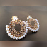 Trendy Round Fashionable Pearls Classy Elegant Earring – Earrings Online in Pakistan | Hanaya