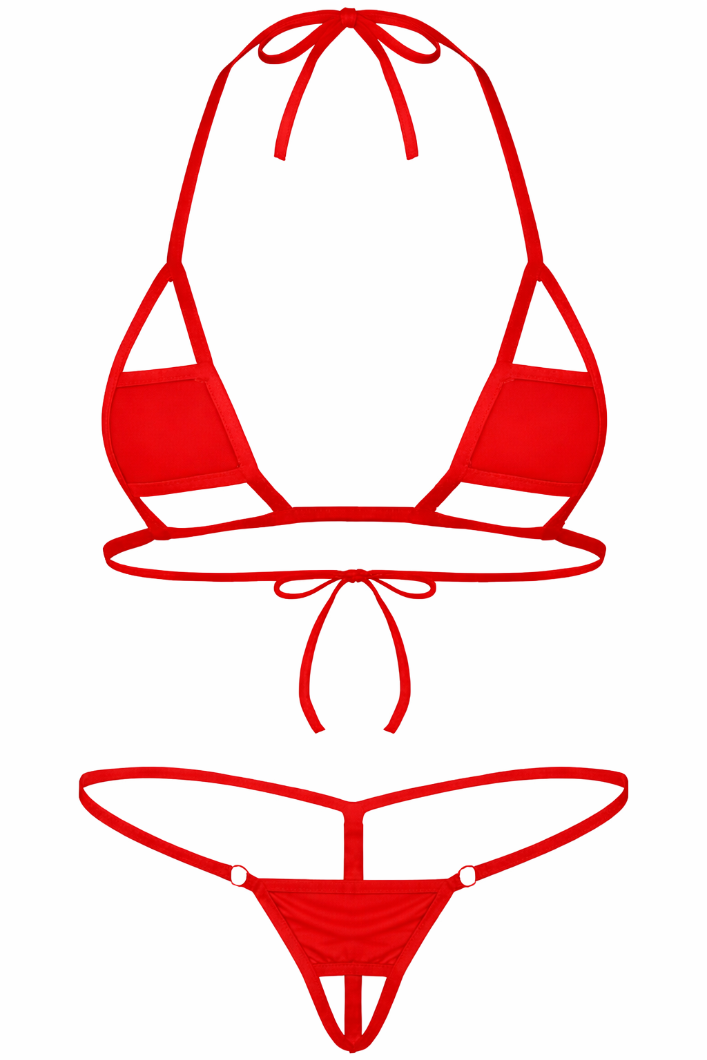 One Size (Fits:30-70 KGS) Premium Sleepwear Bridal Wear Bra Set Lingerie Set Women Underwear Bikini Three-point Set (weight:30-70 KGS) – Image 2 of 3