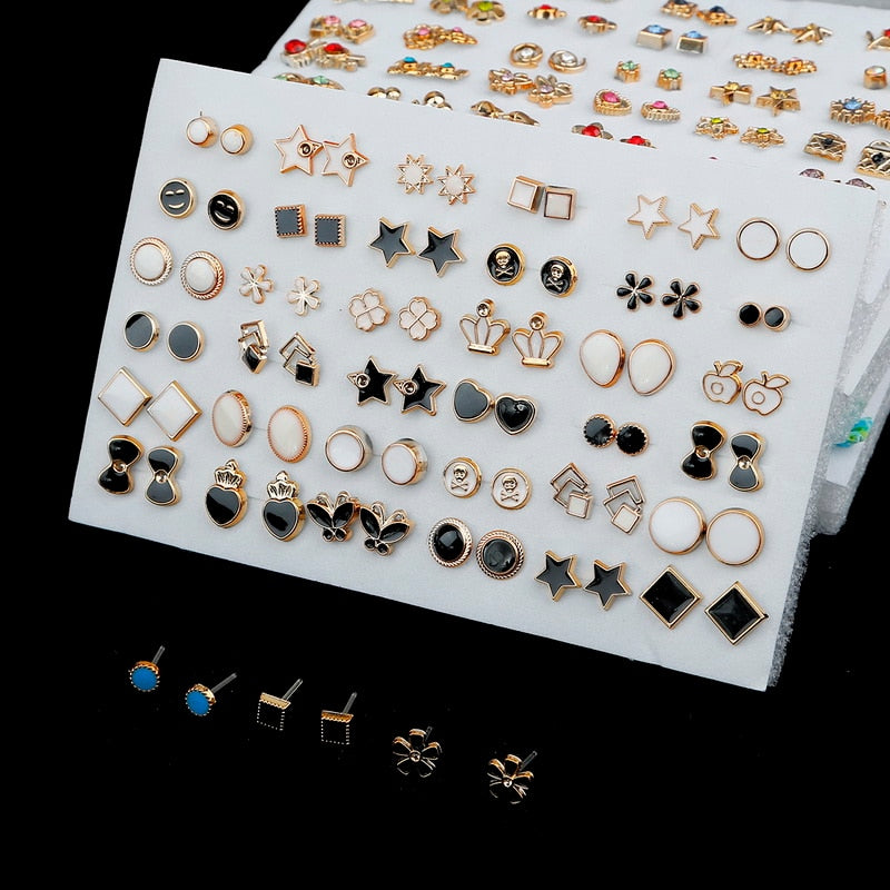 36-Pair Stylish Earring Set – High Quality & Fashionable Jewelry for Women – Earrings Online in Pakistan | Hanaya
