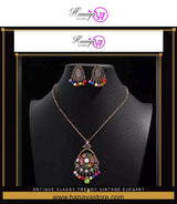 Antique Classy Trendy Vintage Elegant Set - 2 X Earring & 1 X Necklace