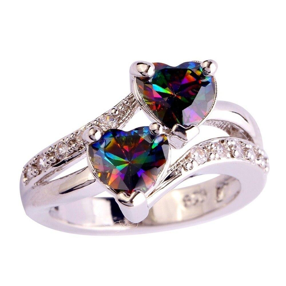 Trendy Vintage Two Hearts Ring For Women 18 size – Close Up – Accessories | Hanaya Pakistan