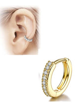 1 Piece Cartilage 8mm Length Helix Stud Crystal Tragus Ear Piercing Plug Steel Earring