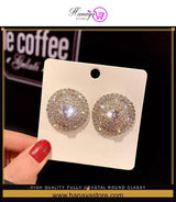High Quality Fully Crystal Round Classy Elegant Earrings – Earrings Online in Pakistan | Hanaya