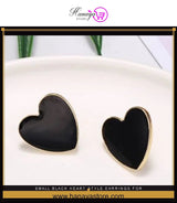 Small Black Heart Style Earrings for Teens & Women – Earrings Online in Pakistan | Hanaya