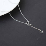 Fashion Moon Star Pendant Choker Necklace Alloy Zinc Chain – Accessories Online in Pakistan | Hanaya