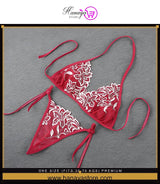One Size (Fits:30-70 KGS) Premium Sleepwear Bridal Wear Bra set Lingerie Set Women Underwear Bikini Three-point Set (weight:30-70 KGS)