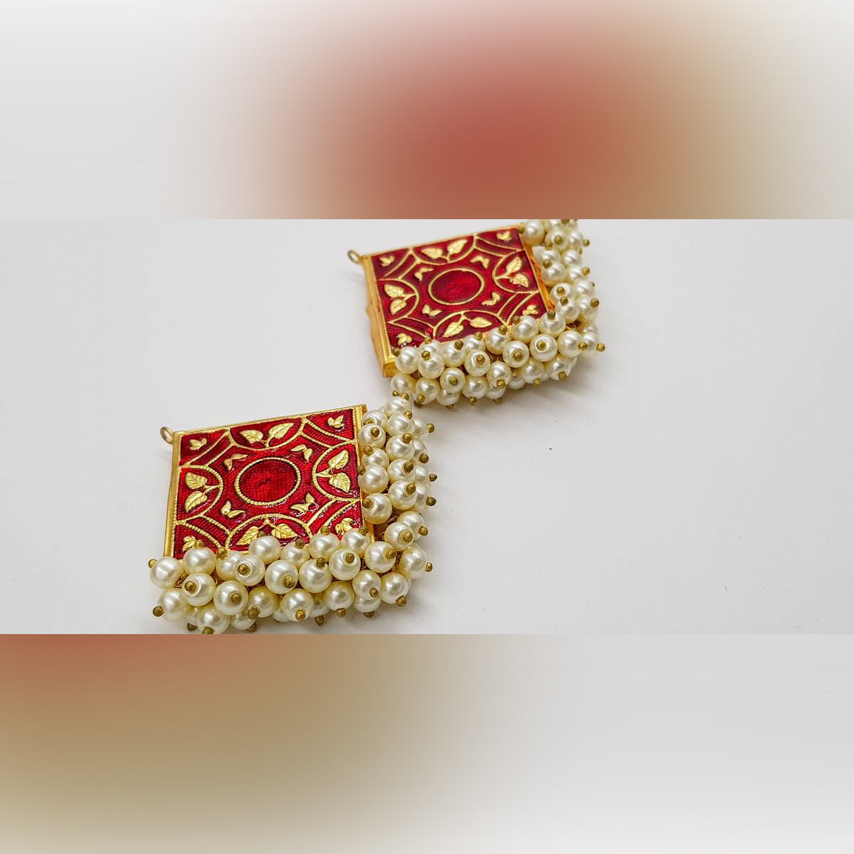Multicolor Meenakari Earrings – Handmade Antique Vintage Elegant Jewelry – Earrings Online in Pakistan | Hanaya
