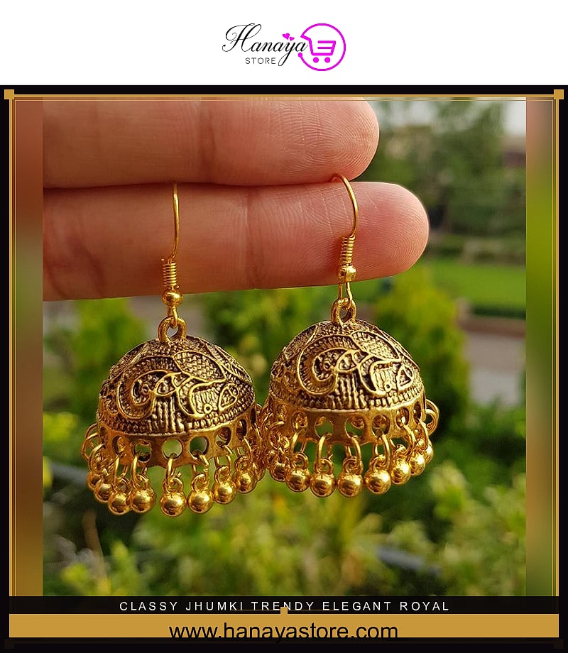 Classy JhumkI Trendy Elegant Royal Earring – Accessories Online in Pakistan | Hanaya