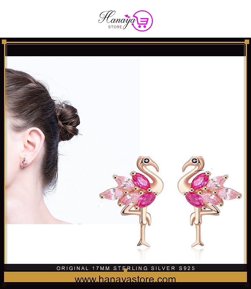 Original 17mm Sterling Silver S925 Korean Trendy Crystals 3A CZ Elegant Earring – Accessories Online in Pakistan | Hanaya