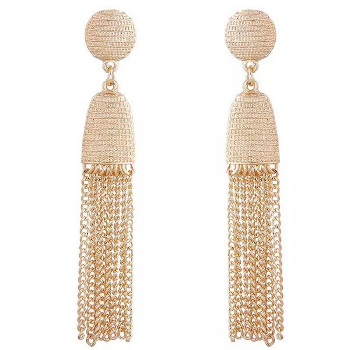 Elegant Gemetric Tassel Trendy Classy Royal Earring – Earrings Online in Pakistan | Hanaya