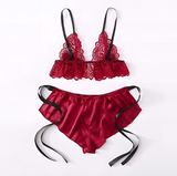One Size (Fits:30-70 KGS) Premium Sleepwear Bridal Wear Bra Set Lingerie Set Women Underwear Bikini Three-point Set (weight:30-70 KGS) – Image 4 of 6
