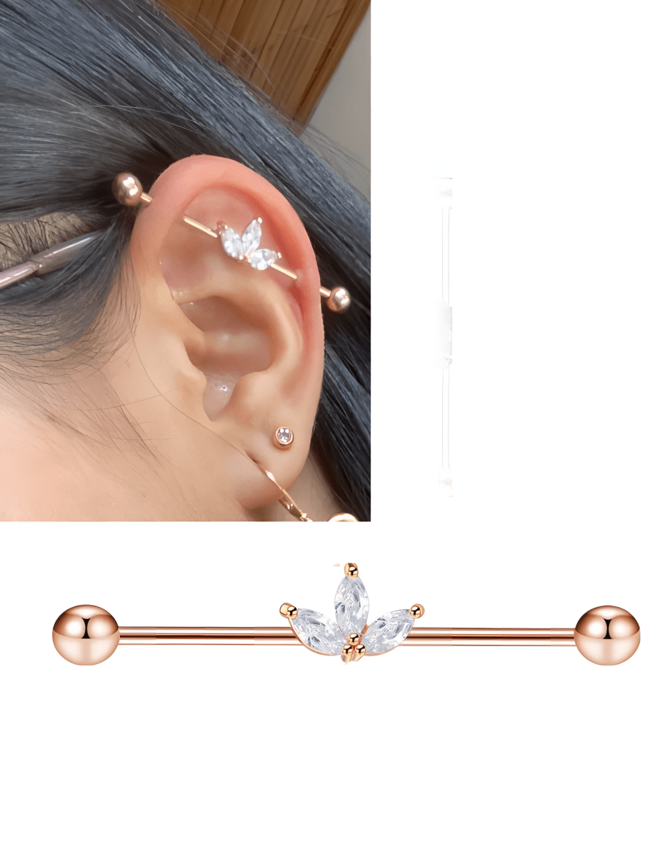 Durable Body Jewelry Steel 38mm Ear Plug 14G Piercing Industrial Cartilage Ear Jewelry - Hanaya Store