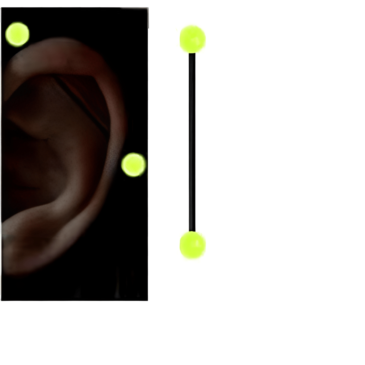 Durable Steel 38mm Ear Plug 14G Piercing Industrial Cartilage Ear Jewelry Modern Ear Accessories - Hanaya Store