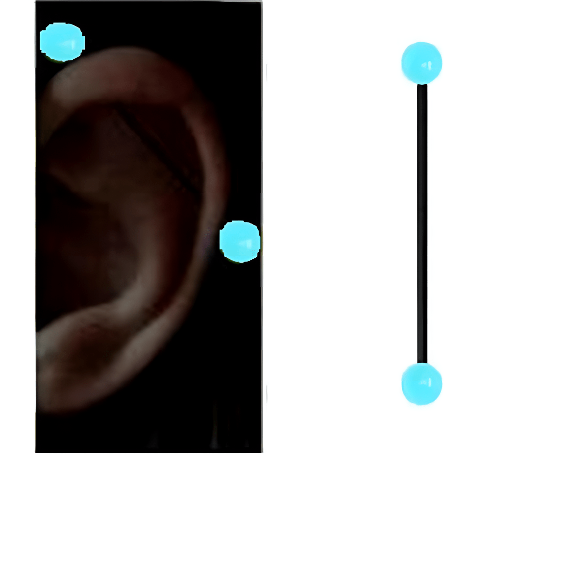 Durable Steel 38mm Ear Plug 14G Piercing Industrial Cartilage Ear Jewelry Modern Ear Accessories - Hanaya Store