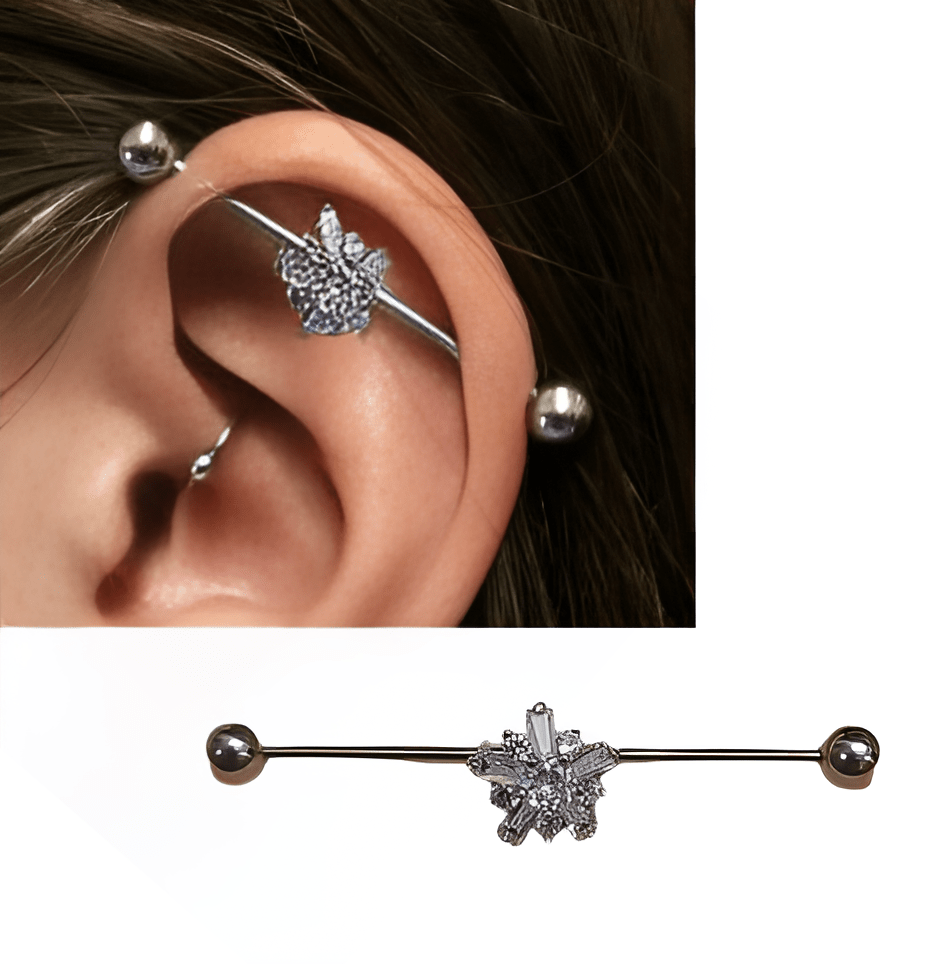 Durable Steel 40mm Ear Plug 16G 1.2mm Barbell Piercing Industrial Cartilage Ear Jewelry for Long Wear - Hanaya Store