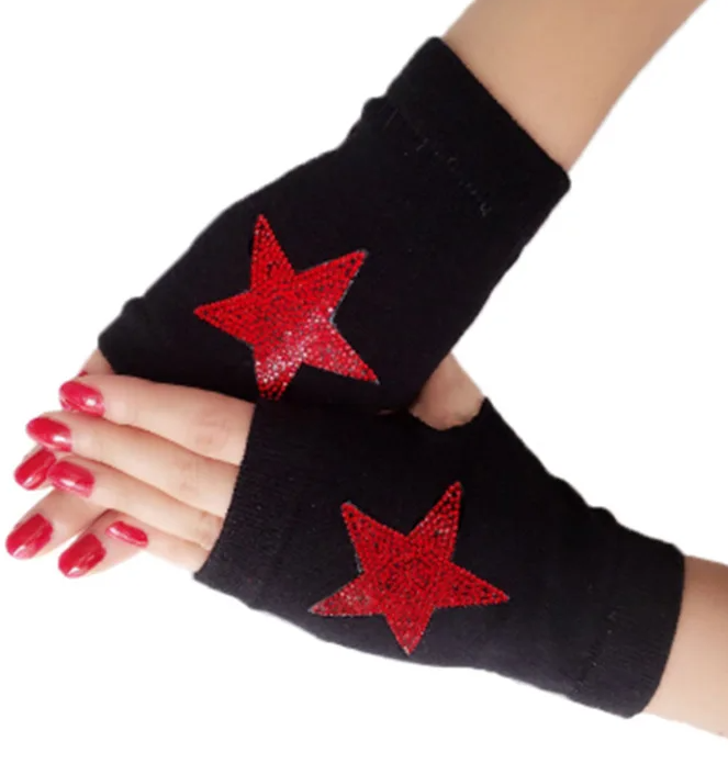 Rhinestone Fingerless Gloves Long Hand Crown Thick Gloves Fashionable Women Gloves – Jali Dastane Mesh Lace Hand Gloves Pakistan | Hanaya Store