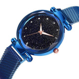 Trendy Sports Look Magnetic Strap Starry Watch For Women – Close Up – Accessories | Hanaya Pakistan