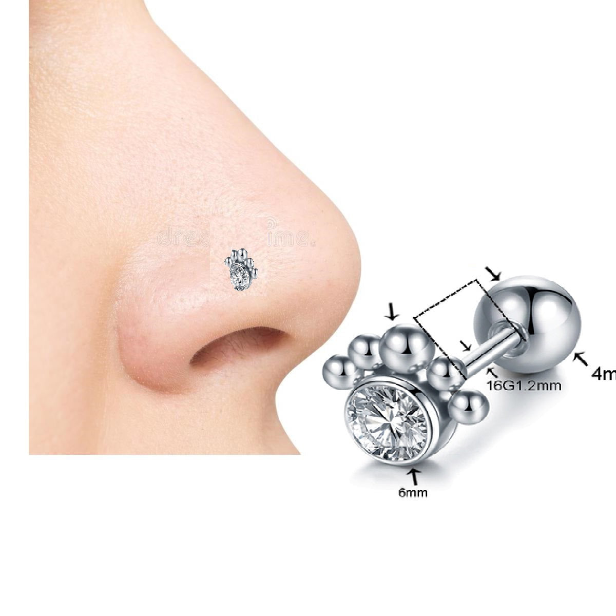 Piercing 1 Piece Helix Nose Ring Jewelry – Buy nose jewelry online in Pakistan