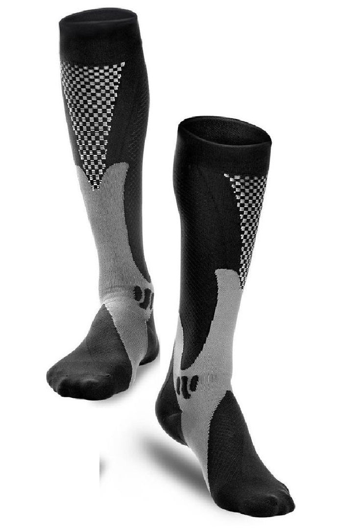 BLACK COLOR- High Quality Medicated Sports 20-30mmHg Blood Circulation Unisex Compression women socks pair women socks fancy socks for men and women socks cute