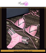 One Size Premium Quality Women Nightdress Bra Panty Lingerie Sleepwear Babydoll Chemise Lace Bralette Comfortable Home Wea...
