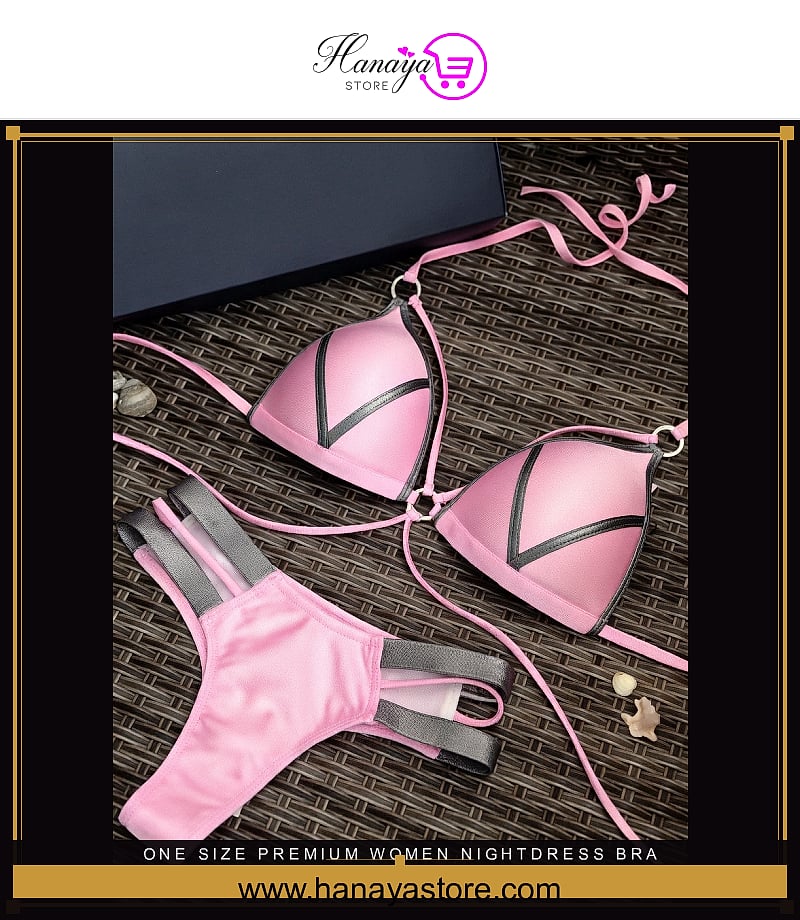 One Size Premium Quality Women Nightdress Bra Panty Lingerie Sleepwear Babydoll Chemise Lace Bralette Comfortable Home Wea...