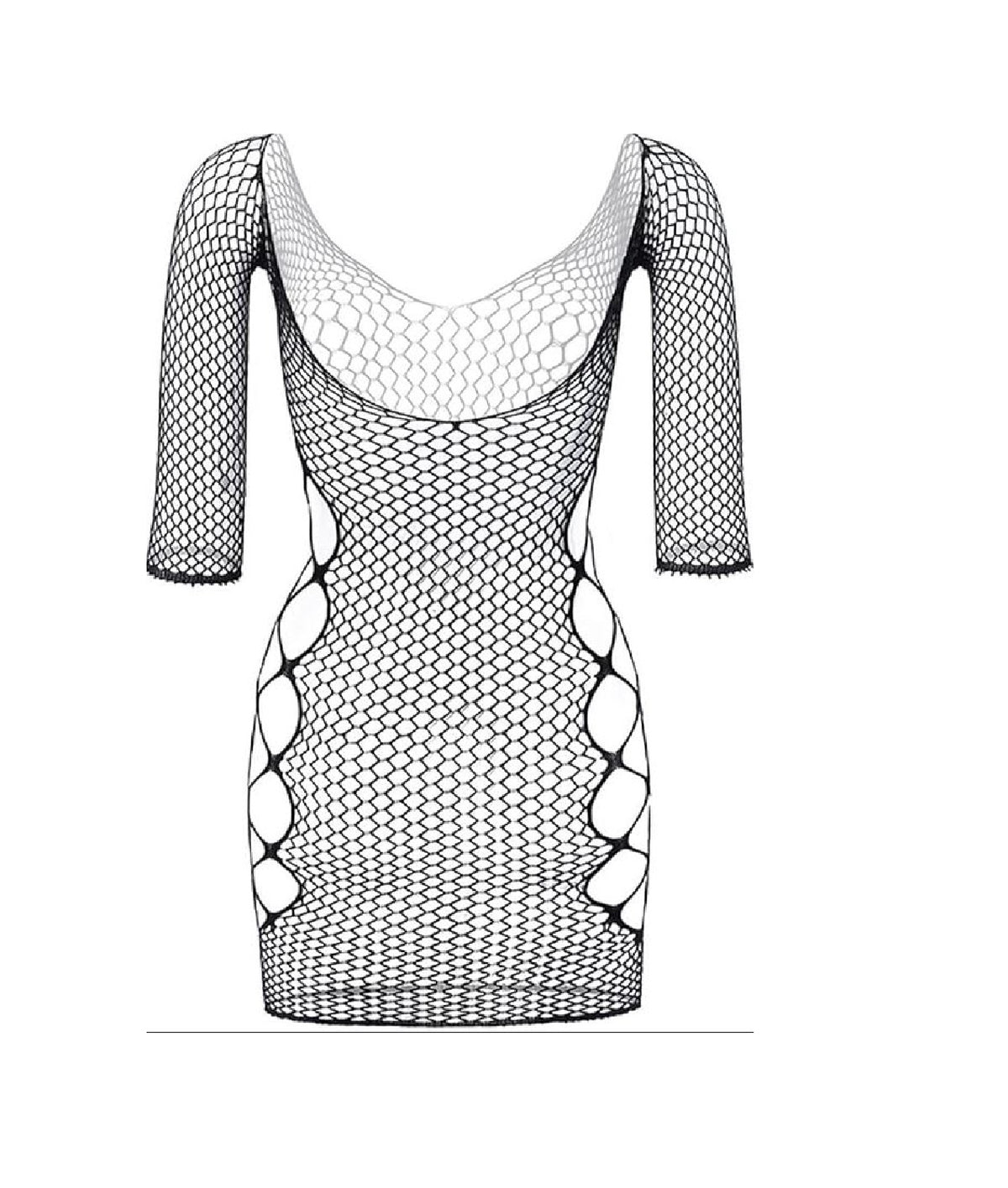 Women Breathable Trendy Body BodyCon Mesh Fishnet Lace Body Stockings Body Con – Image 2 of 2