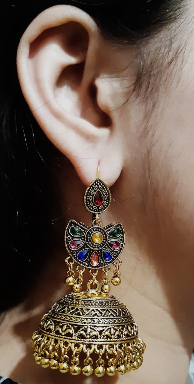 High Quality Big Classy Royal Party Wedding Trendy Earring