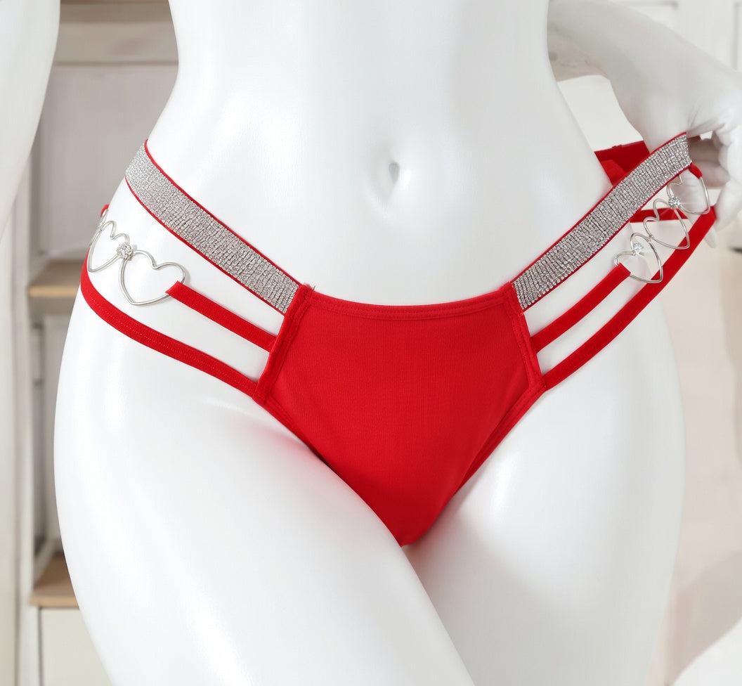 High Premium One size Quality Heart Design Panty Underwear G-STRING Pearl Panties Underwear Underpants Lingerie For Girls ...