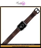 STRAP Vintage Rough Outer Leather Inner Silicon strap Compatible For APPLE 42/44mm Series 1/2/3/4 – Accessories Online in ...
