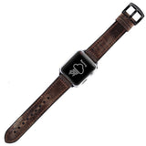 Compatible for Apple iWatch Strap Vintage Rough Outer Leather Inner Silicon 42/44mm Series 1/2/3/4 – Image 3 of 5