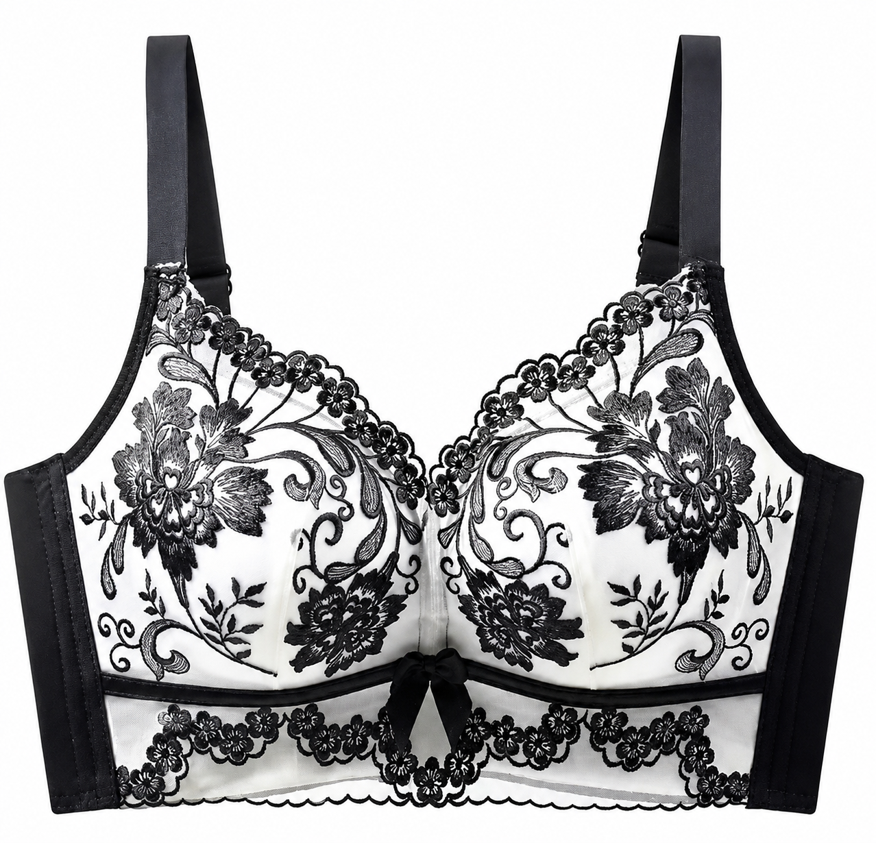 Premium Embrioded Bridal Wedding Bra Padded Coushined Seamless Bra Women's Bras Padded Seamless Soft Design Four Rows Of