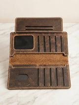 Genuine Leather Wallet for Men | Crazy Horse Pull-Up Cowhide Bifold Wallet with Card Slots & Cash Compartment
