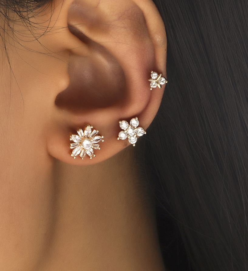 Pair of High Quality Korean 6 Pcs Style Ear Cuff Style Elegant Stylish Classy Fashion – Earrings Online in Pakistan | Hanaya