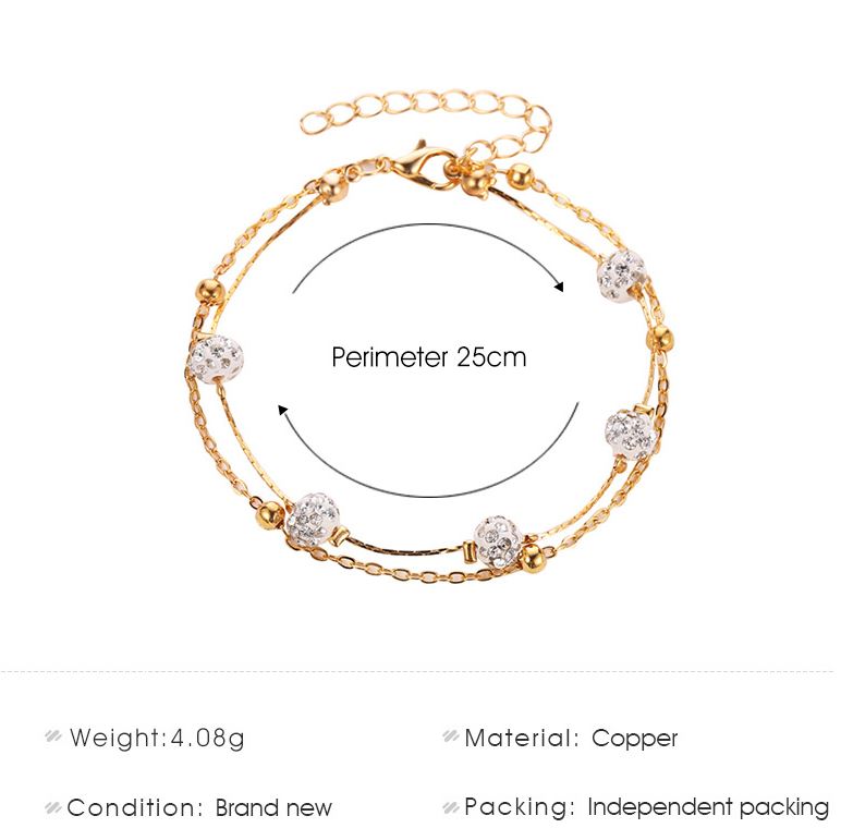 Anklet for Girls Stylish Anklet for Girls Stylish Korean Fashion Fashion Jewellery Shop Jewelry Fine Jewelry Anklet Jewellery Collection Jewellery Fashion Jewelry Fashion Accessory Fashion Simple 2 Layered Trendy Long Crystal For Girls | Hanaya Store