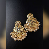 High Quality Classy Two Layered Crystal Unique Jhumki Trendy Earring – Close Up – Accessories | Hanaya Pakistan