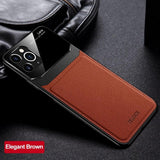 Hanya Collection Faux Leather Back Shockproof Case Compatible for APPLE IPHONE 11 – Close Up – Accessories | Hanaya Pakistan