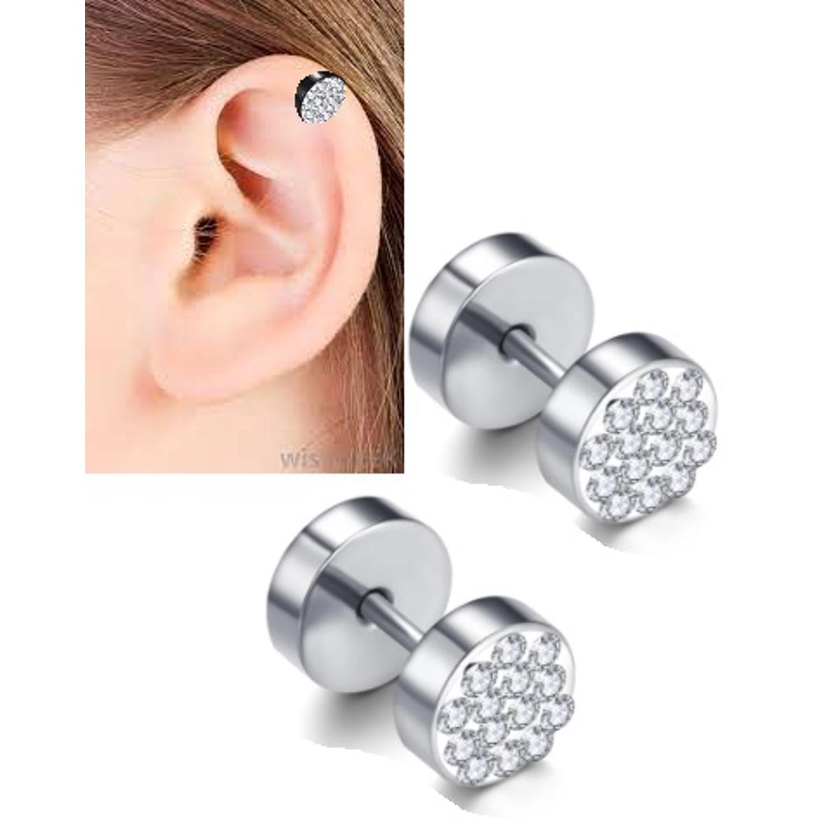 HELIX LOBE 2 Pieces Cartilage ORBITAL Helix Stud SNUG DAITH Tragus Ear Piercing Earring ROOK TRAGUS – Close Up – Earrings ...