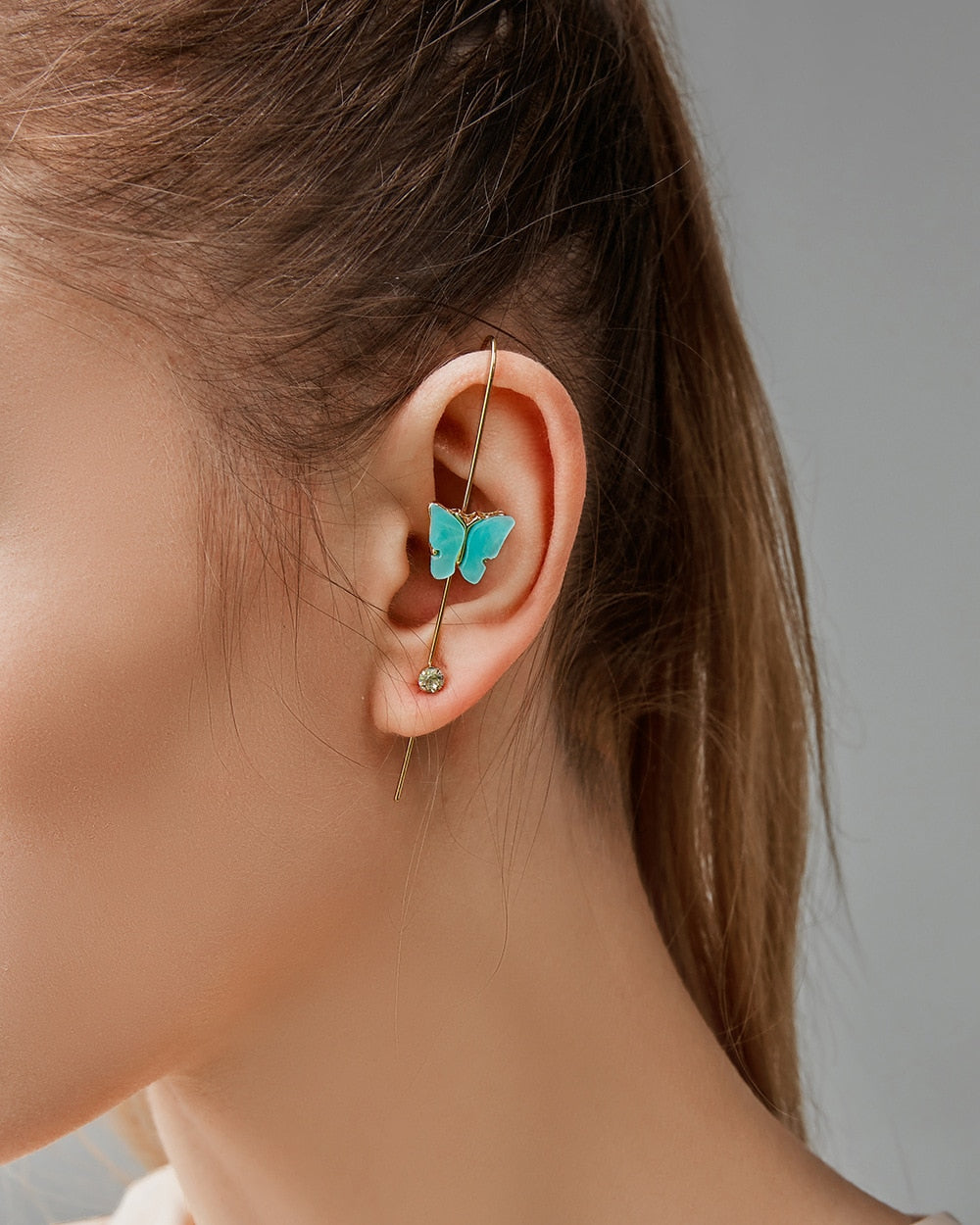 Fashion Premium Ear Wrap Crystal Hook Classy Royal Party Trendy Earrings – Earrings Online in Pakistan | Hanaya