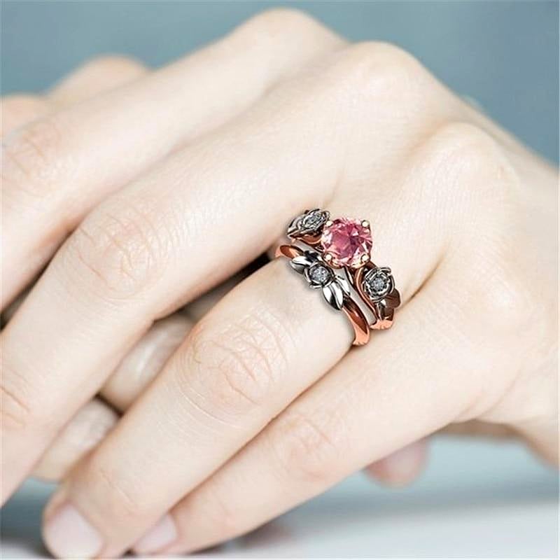 Trendy High 2 Pieces Classy Gem CZ Ring For Women – Detail View – Accessories for Women Pakistan | Hanaya
