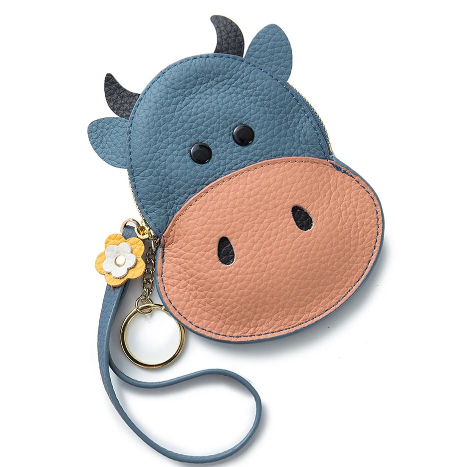 Genuine Leather Coin Wallet Leather Small Coin Purse Cute Mouse Cash Purse Animal Change Bag Bag Purse Blue – Handbag Onli...