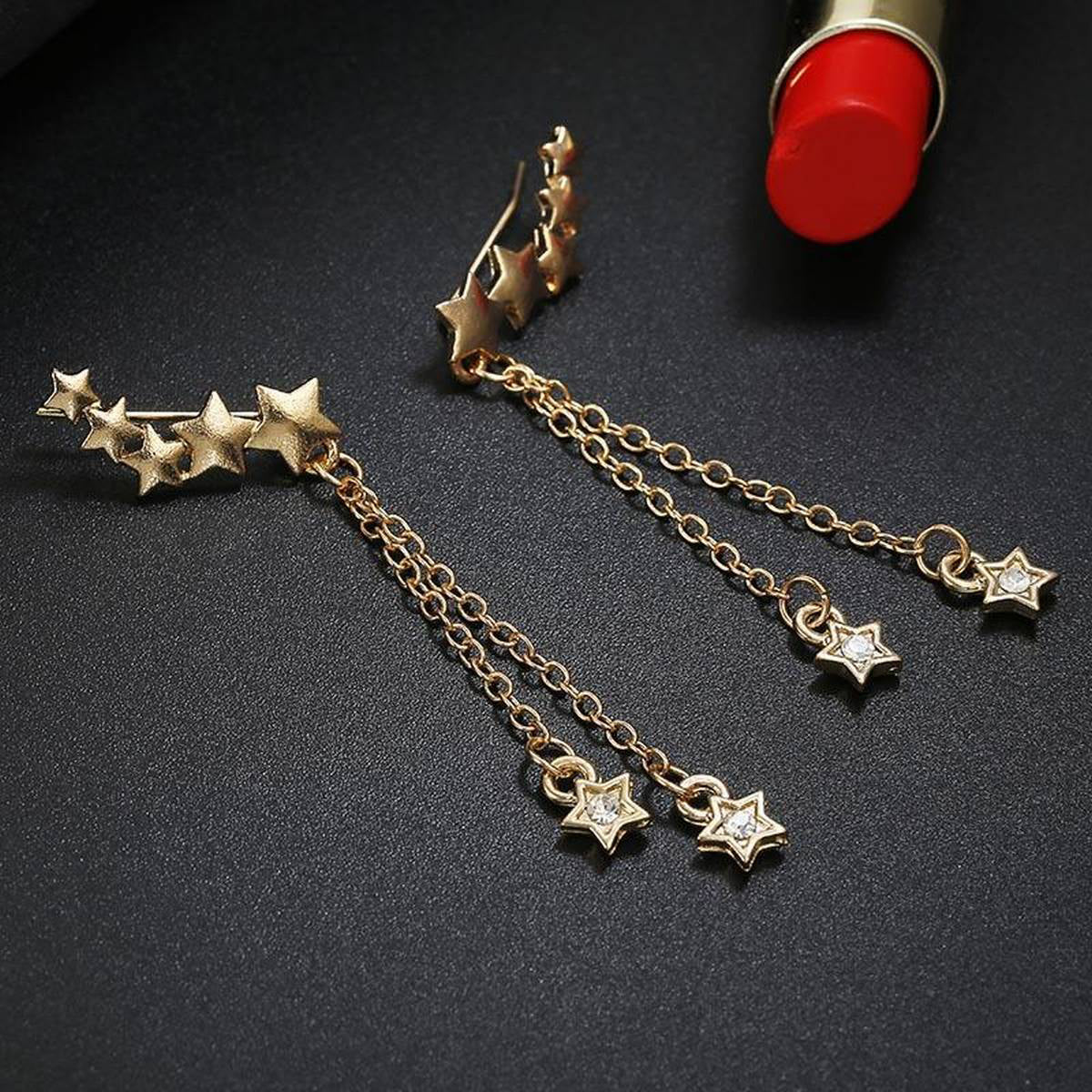 Trendy Star Tassel Chain Earring – Earrings Online in Pakistan | Hanaya