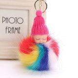 Pompom ladies bag with fluffy faux keyring – cute mini handbag Pakistan – Hanaya Store