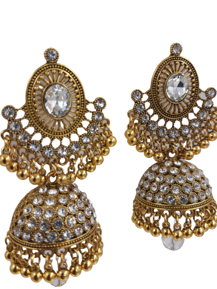 Trendy Classy High Quality Part Jhumka Elegant Stylish Earring – Earrings Online in Pakistan | Hanaya