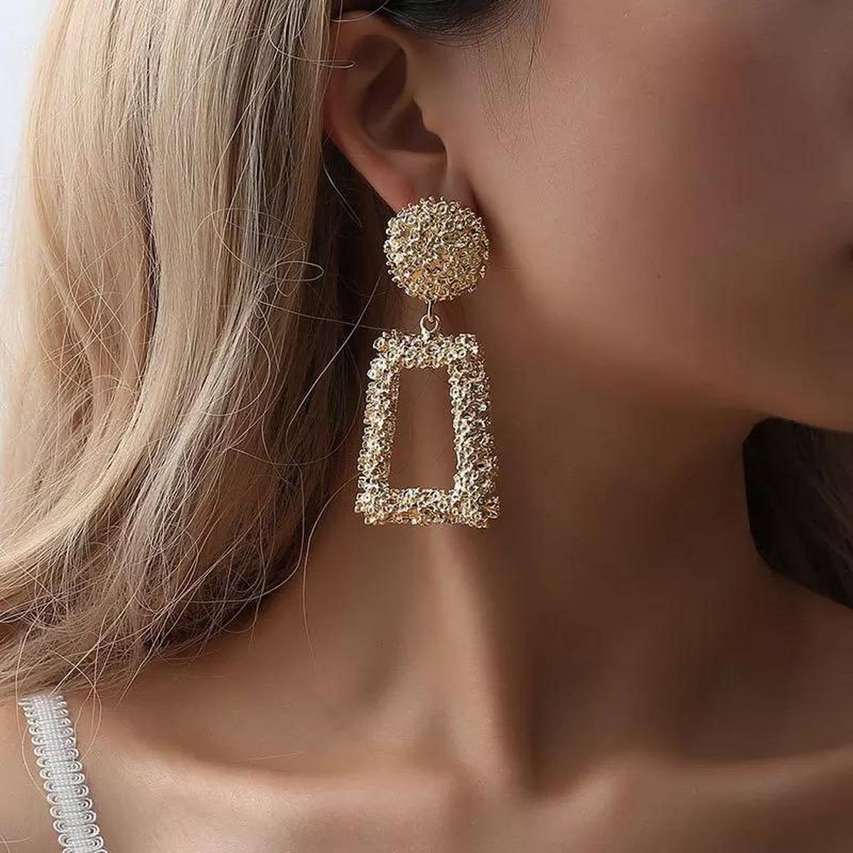 Geometric Square Trendy Classy Earrings for Women – Earrings Online in Pakistan | Hanaya